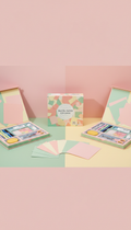 Pastel paper collage kit with textured sheets